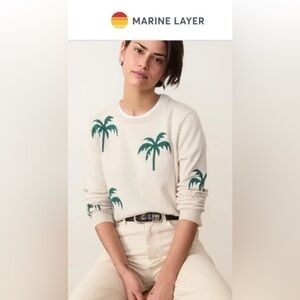 Women’s Marine Layer Icon Sweater Sand Palms 100% cotton S